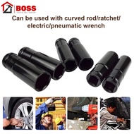 5PCS 1/2 Inch Long Impact Socket Set Black Deep Box Set Tool Set Socket Wrench Set Tool r 13mm - 22m