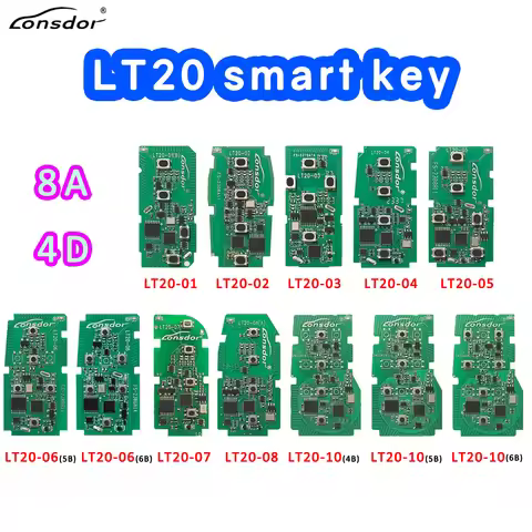 Lonsdor LT20 Smart Key LT20-01 LT20-03 LT20-02 LT20-03 LT20-04 LT20-10 8A+4D For Toyota & Lexus Supp