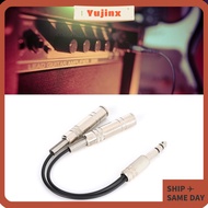 YUJINX Breakout Splitter Cable, Male to 2 Female Shielding 6.35mm Male to 2 6.35mm Female, Y Audio C