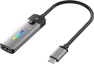 j5create USB Type C to HDMI Adapter (8K@60Hz, 4K@120Hz) with RGB LED Light for MacBook Pro, MacBook Air, iPad Pro, Samsung Galaxy, Surface Pro, Dell, HP (JCA157)