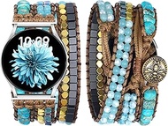 JR.DM Boho Beaded Handmade Braided Bracelet Band Women 20mm Compatible with Samsung Galaxy Watch 7/6