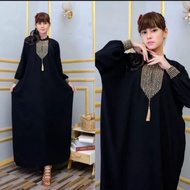 Kaftan Sultan Polos Renda Super Jumbo / Dress Kaftan Premium / Abaya Arabian Wanita Muslim Terbaru