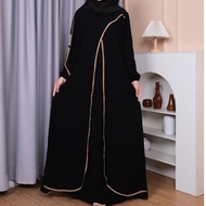 PREMIUM JETBLACK BLACK TURKEY MUSLIM ABAYA GAMIS Abaya Abaya Dubai Abaya Turkey Abaya Hitam