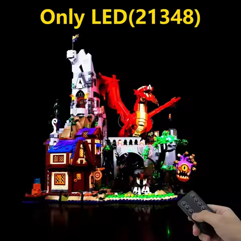 Led Lighting Kit For LEGO 21348 set is suitable for Red Dragon's Tale building block bricks (only li