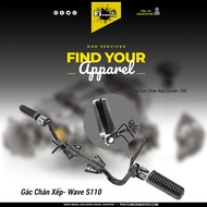 Gác Chân Gập Gù Gắn Xe Wave S110 - Gát Chân Sếp Wave S 110
