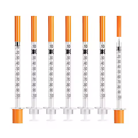 U-100 1ml Insulin Syringe 31 Gauge 1/4 Inch(6mm), 1cc Lab Supplies, Individually Sealed Pack of 100