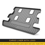 For Toyota Land Cruiser LC200 2007-2021 Car Cargo Liner box Mat TPE Anti-slip Trunk Mat Trunk Tray C