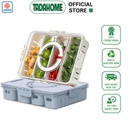 Hộp Đựng Thực Phẩm 4 Ngăn Cao Cấp Việt Nhật 6510 2 Lớp Tách Nước Hộp Đựng Bảo Quản Thức Ăn Tủ Lạnh