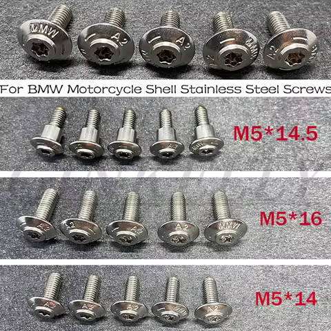 For BMW Motorcycle Shell Stainless Steel Screws R1200GS LC ADV R1250GS R1200RT S1000XR RR S1000R R12