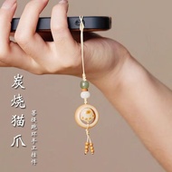 White Jade Bodhi Root Mobile Phone Holder wi// 6.4❀
