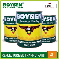 ۩ ➲ ∠ Boysen Traffic Paint Alkyd / Reflectorized 4L - White / Yellow / Black