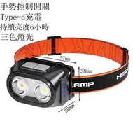 其他品牌 - A4- 頭戴式手電筒頭燈 LED 頭燈電筒 USB可充電 人體紅外線感應 露營燈 夜間行山 工作燈 釣魚 夜跑