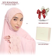 [Mother's Day] Siti Khadijah Telekung Signature Lunara in Rose Smoke + SK15 Lite Gift Box + Free Ribbon Bow