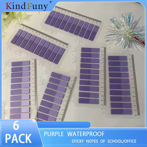 Six packs of olorful Page Markers Index Tabs Bookmark Sticky Notes Notepad Kawaii Stationery for Sch
