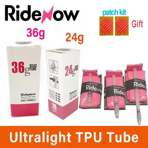 Ridenow Ultralight Bicycle Inner Tube 700 x 18 25 28 32 35 38C Road Bike TPU Tube 45 65 85mm Length