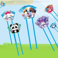 MAYWI Flying Toy, Kuromi Lotso Cartoon Pocket Kite,  Good Flying 50 Meter Kite Line Supple Flying Ki