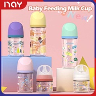 FIERBABY 80/160/240ML Baby Glass Feeding Bottle Colorful Design Style For Newborn Baby Milk Glass Wi