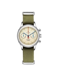 SEAKOSS 時尚計時男士夜光手錶 38 毫米 1963 年海鷗 ST1901 手動上鍊機芯鵝頸腕錶