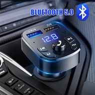 Car Mp3 Player Dual Usb Fast Charger Fm Bluetooth Receiver Bluetooth Compatible 5.0 Fm Transmitter Usb Flash Drive Plug Car Kit