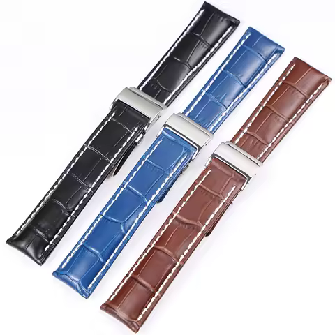 22/24mm Wristband For Breitling Strap SUPEROCEAN AVENGER NAVITIMER Quality Genuine Leather Watch Ban