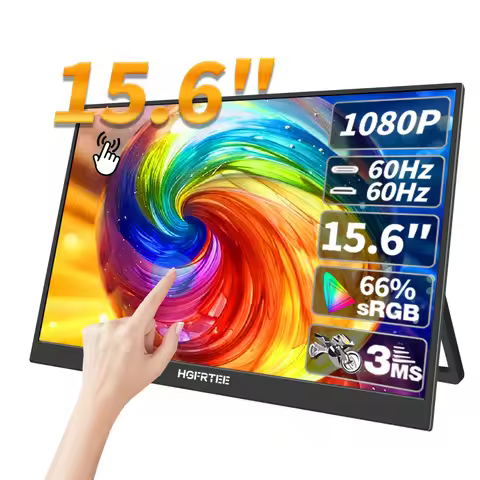 HGFRTEE 15.6" Touch Screen Portable Monitor ADS-IPS 1920*1080P 300cd/m2 Extended Display for Laptop 