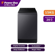 Samsung เครื่องซักผ้าฝาบน Inverter 15 kg (สี Deep Charcoal) รุ่น WA70F15E4CST a As the Picture One