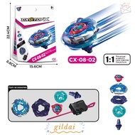GILDAI Beyblade X Battle Gyro, CX-08-02 Alloy Beys, With Launcher Whale Flame Spinning Tops Box Set 