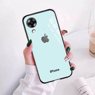 Softcase Glass Kaca OPPO A17K [M274] Logo Apple-  HP OPPO A17K  - kesing HP OPPO A17K  - Case HP OPPO A17K  - Case OPPO A17K - Casing HP OPPO A17K  - Sarung HP OPPO A17K - Custom Case OPPO A17K  - Kesing - Dreamcase