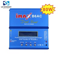 IMAX B6AC balance charger เครื่องชาร์จแบตเตอรี่ 80W Digital LCD LiPo Li-ion Battery Discharger Charger Adapter Tamiya