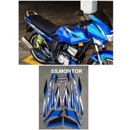 RXZ CATALYZER STICKER STRIPING biru