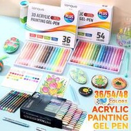 ปากกาเจลอะคริลิก 3D Languo 3D Planner Pen ชุด 216 สี พร้อมสีเมทัลลิก 48 สี และบรรจุภัณฑ์กล่องของขวัญ