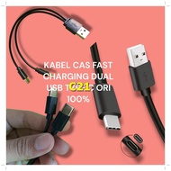 C21 KABEL DATA PENDEK POWERBANK DUAL USB TYPE C TYPE C TIPE 20 CM SUPER FAS ORIGINAL KABEL DATA cas