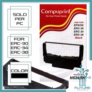Compuprint Nylon Printer Ribbon Nylon Ribbon POS N636BK N636PE ERC-30 ERC-34 ERC-38 [Future Ind]