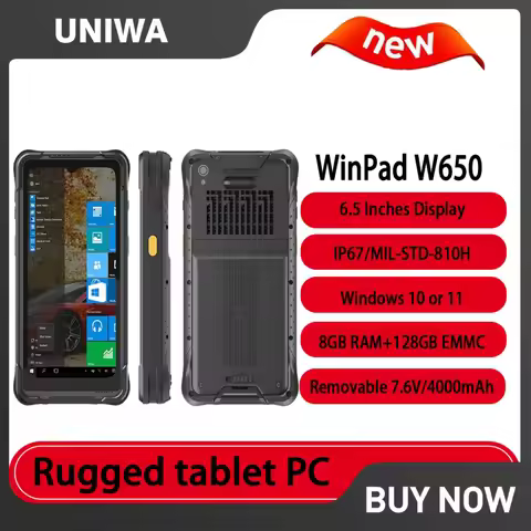 2026 NEW UNIWA WinPad W650 Mini Windows Tablet PC 6.5 Inch Quad Core 8GB+128GB Windows PDA PC IP67 W