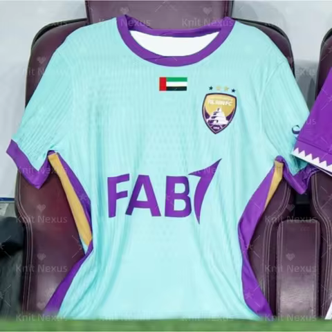 25-26 UAE Pro League Al Ain FC home football jersey Autumn Sports Dry Quickly Men's T-Shirt Children