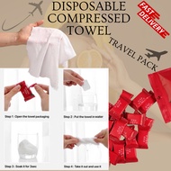 Compressed towel pure cotton travel pack disposable face towel