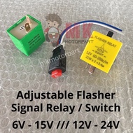 Adjustable SIGNAL RELAY Flasher Motorcycle LED Blinker Hazard Double Signal On Off Switch EX5 LC135 Y15ZR RS150R RSX150