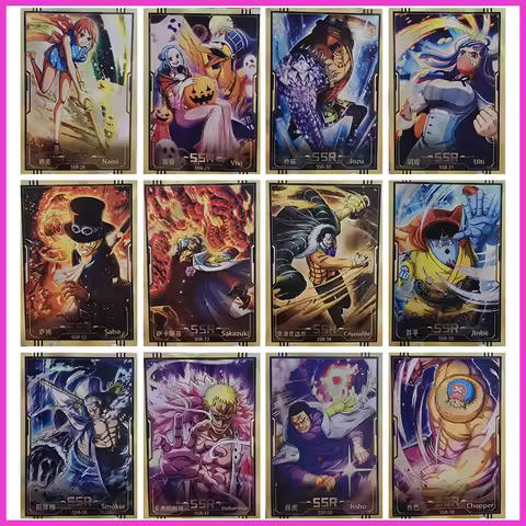 Anime ONE PIECE Rare SSR Reflections Flash Card Nami Vivi Jozu Ulti Sabo Crocodile Toys for boys Col