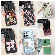 Honor X8b Case Fashion Aesthetic Butterfly Flowers Cute Cat Girls Back Cover X8b Honor Phone Case LL