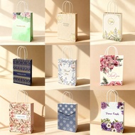 【1Pack=50PCS】COD Beg Goodies Beg Goodies Perkahwinan Beg Kertas Hadiah Dengan Pemegang Untuk Cendera