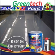 KE0104 EXECUTIVE GREY ( GREENTECH PAINT ) Cat Lantai ( 5L or 1L )( EPOXY Paint + Hardener ) EPOXY FLOOR / WATERPROOF