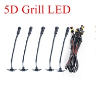 5x Smoked Lens 5D Amber LED Front Grille Running Light For Ford F150 Raptor Look