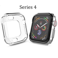 Watches Accessories For Apple Watch Case Series 7 6 4 5 TPU Soft Transparent Clear Ultra-thin Cover 40mm 44mm Protective Shell