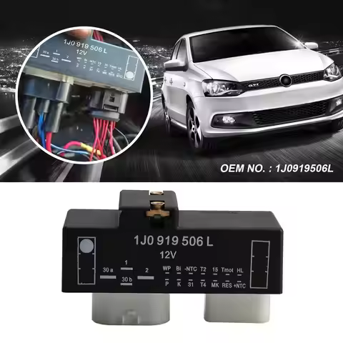 1J0919506L Cooling Fan Control Switch Relay For VW Bora Golf 5 6 Skoda Octavia Audi A3 Seat Leon Tol