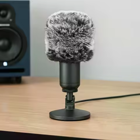 Microphone Furry Windscreen Windproof Fur Cover Compatible For AM8 Mic Noise Reduction For Podcast R