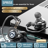 SPRISE S25 Pluggable หูฟังแบบมีสายสําหรับเล่นเกมพร้อมไมโครโฟนเสียงรบกวน Cancel HiFi PC ชุดหูฟัง Earp