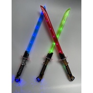 Đồ chơi ĐAO PHÁT SÁNG - kiếm nhật đen Katana kiếm phát sáng của Ninja hóa trang Samurai tặng kèm pin