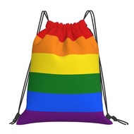 CCC BackpackBackpackLgbt Flag Gay Pride Rainbow Unisex Drawstring Backpack Bag Sport Gym Dance Tr...