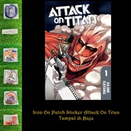 Iron On Patch Sticker Attack On Titan Tampal di Baju