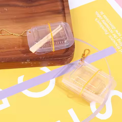 @*1:12 Scale Miniature Fast Food Takeout Set Realistic Disposable Box & Chopsticks for Dollhouse Kit